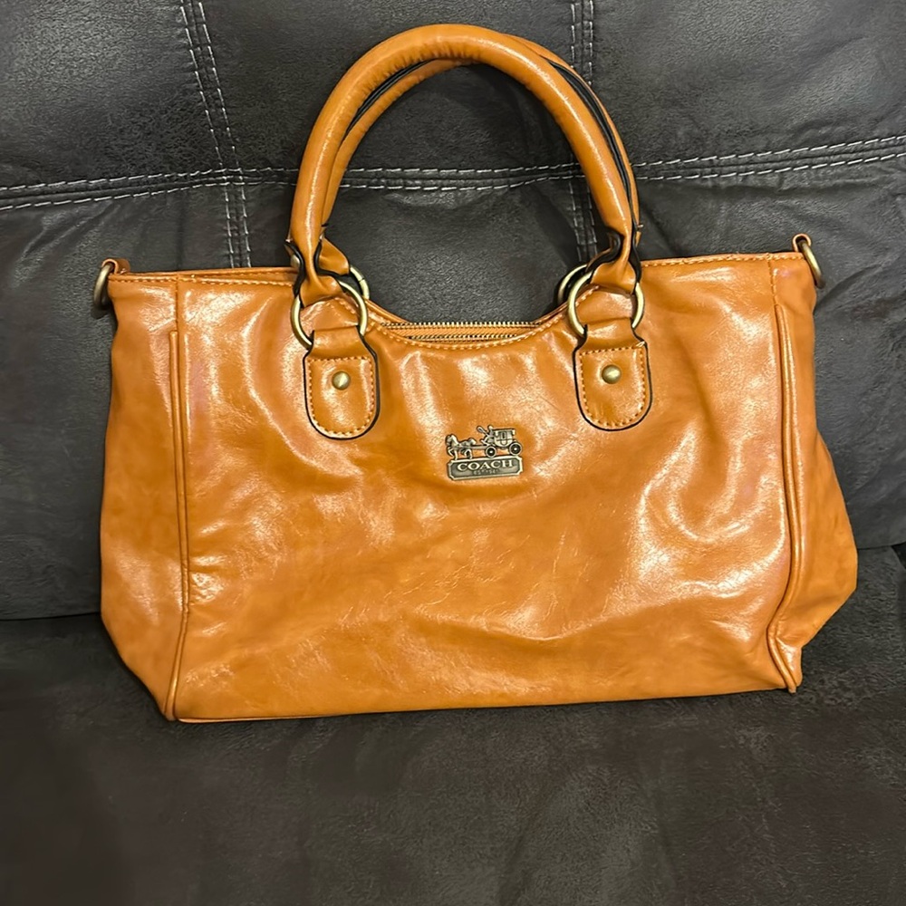 Coach Tan Leather Tote Bag